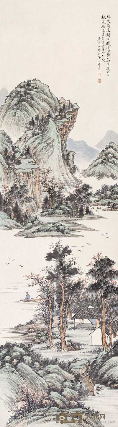 吴琴木 秋山雨乍图 立轴 147×40.5cm